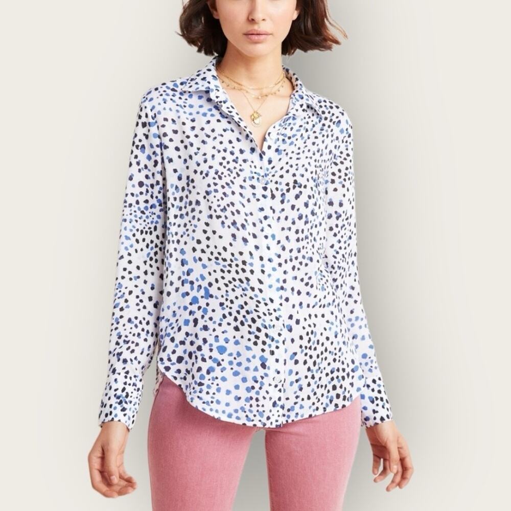EUC | Cloth & Stone x Anthropologie | Caffrey Buttondown | Spotted Blue | Small